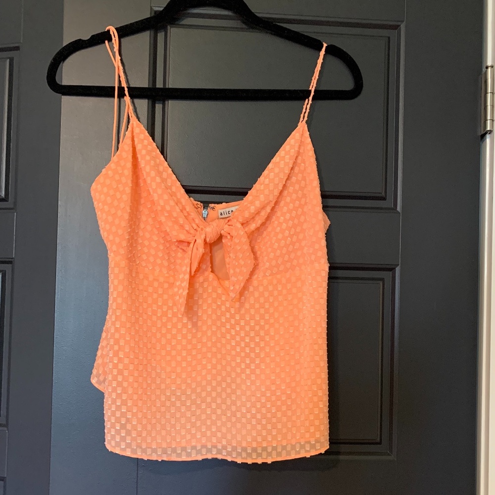 Alice + Olivia orange tank blouse